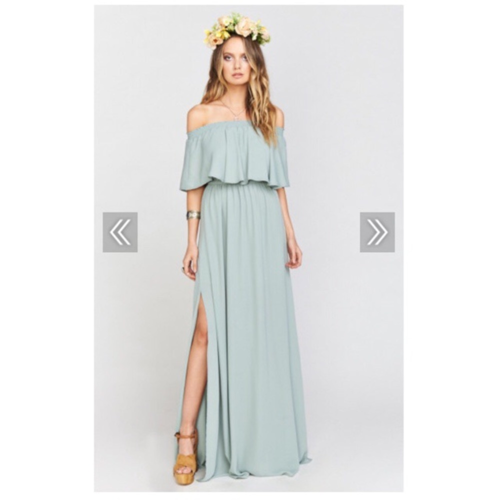 Show Me Your Mumu Hacienda Maxi Dress Silver Sage
